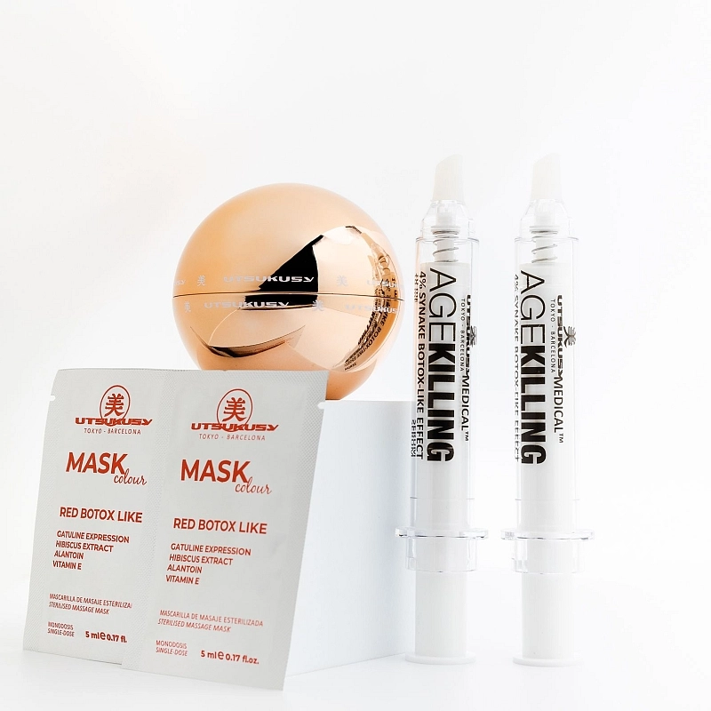 Kit Agekilling Utsukusy | Crema, Sérum y Velo de Ácido Hialurónico